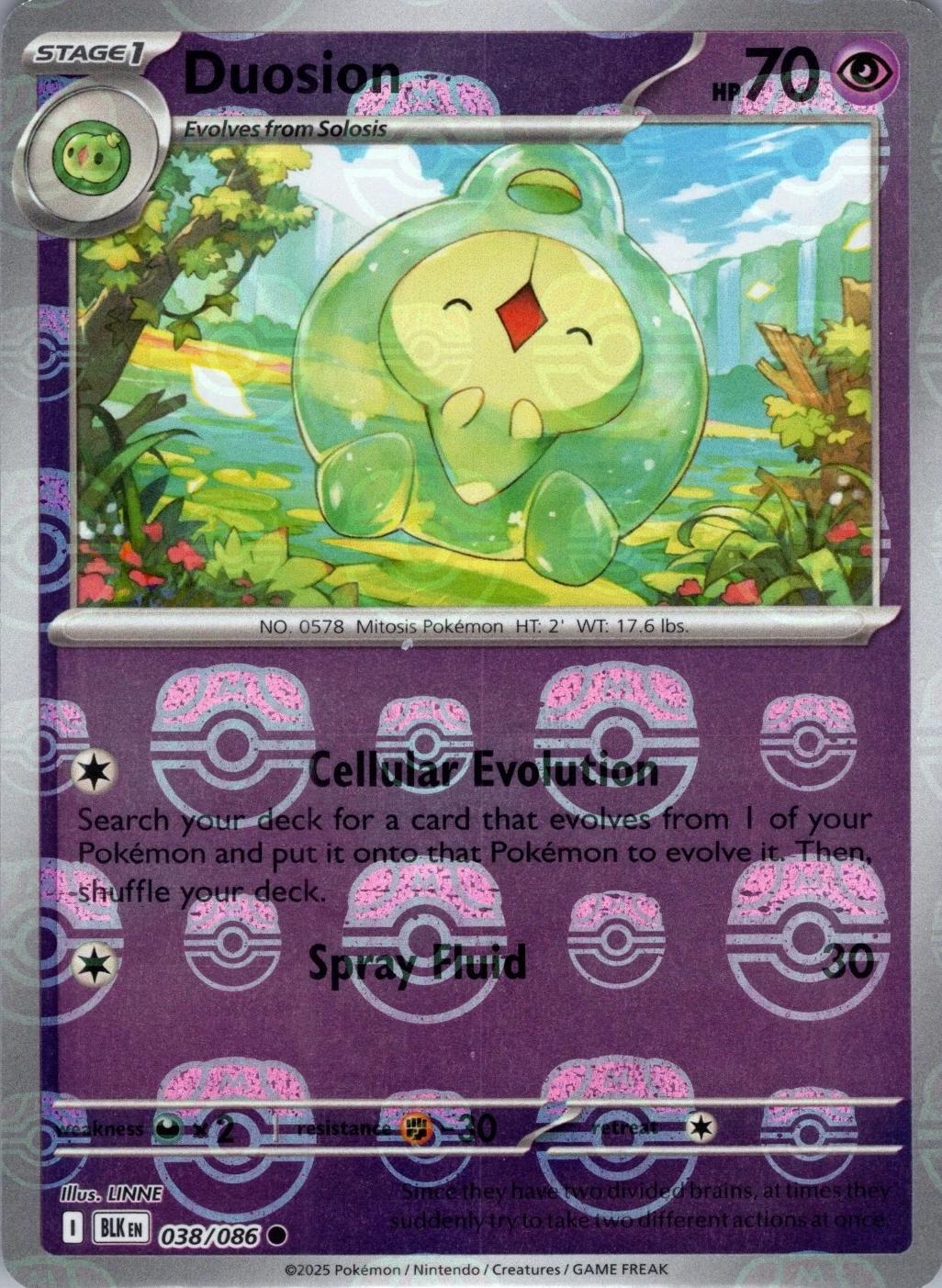 Black Bolt Duosion [Master-Ball] Pokémon card
